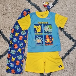 Pokemon Blue and Yellow Character Pajama Set